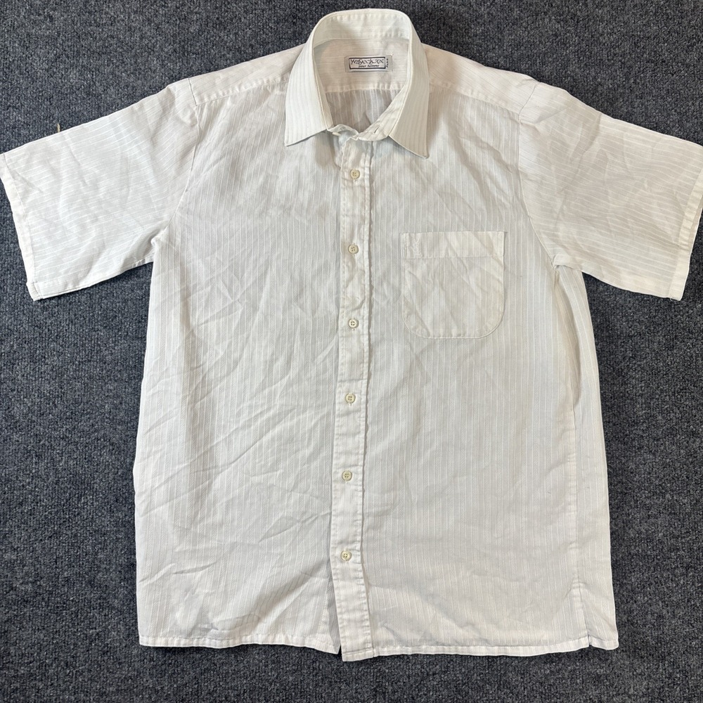 Vintage Yves Saint Laurent Ysl Short Sleeve Button Up Shirt Sz 41